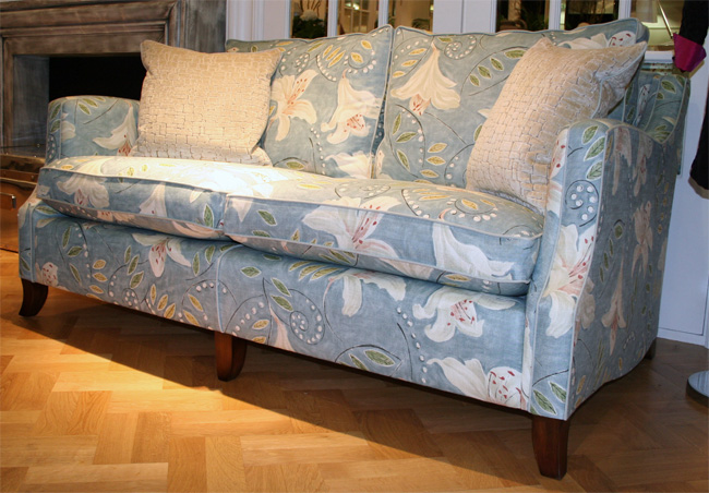 Duresta Alex in a new pale blue cotton floural print